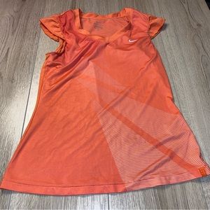 Nike orange collared collar golf shirt short sleeve shirt top tee